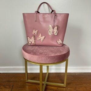 Kate Spade Pink Butterfly Tote